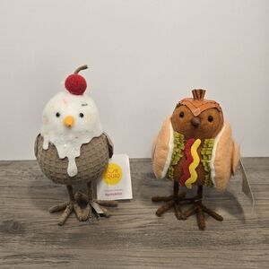 Sprinkles Ice Cream and Hot Dog Bird Decor Set
